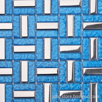 2014 Most Popular Stone Mix Crystal Glass Mosaic, 300*300mm